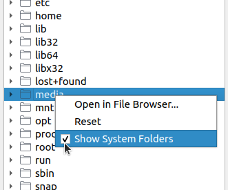 Change Show System Folders setting