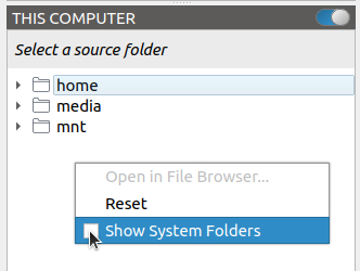 Change Show System Folders setting