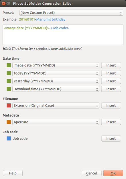 No nested download subfolders example